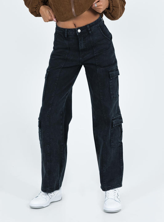 Nosita Cargo Jeans Black